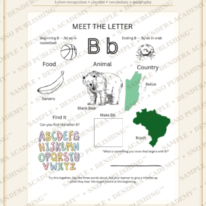 Dendera Academy™ Meet the Letter: Around the World Alphabet A–Z — Early Learner Edition